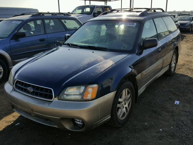 4S3BH675147621007 - 2004 SUBARU LEGACY OUT BLUE photo 2