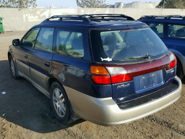 4S3BH675147621007 - 2004 SUBARU LEGACY OUT BLUE photo 3