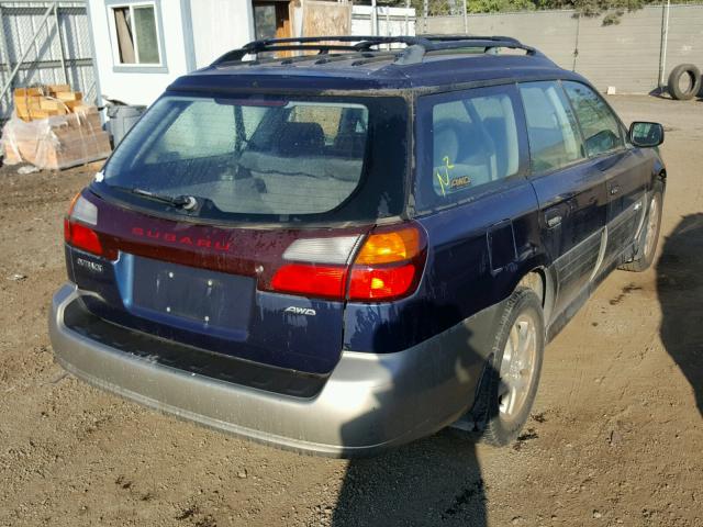 4S3BH675147621007 - 2004 SUBARU LEGACY OUT BLUE photo 4