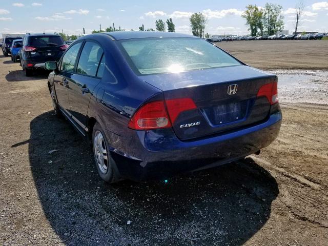 1HGFA16316L802824 - 2006 HONDA CIVIC DX V BLUE photo 3