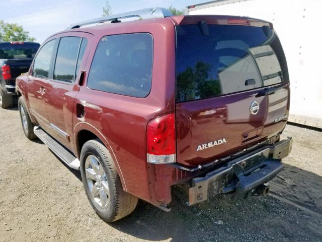 5N1AA0NC0BN617646 - 2011 NISSAN ARMADA SV MAROON photo 3