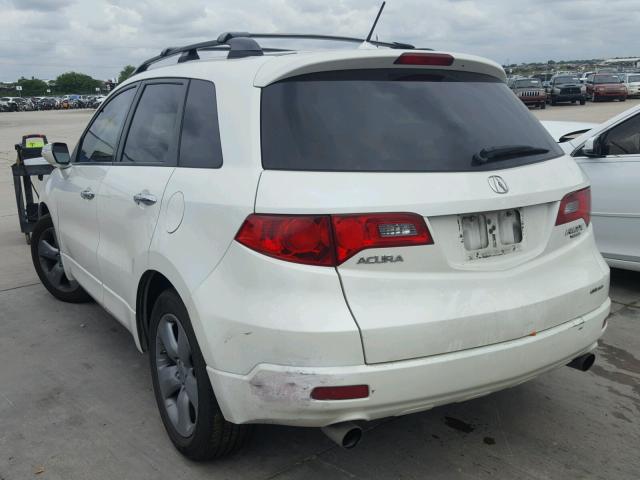 5J8TB18237A001717 - 2007 ACURA RDX WHITE photo 3