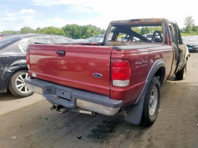 1FTZR15X3YTA64102 - 2000 FORD RANGER SUP BURGUNDY photo 4