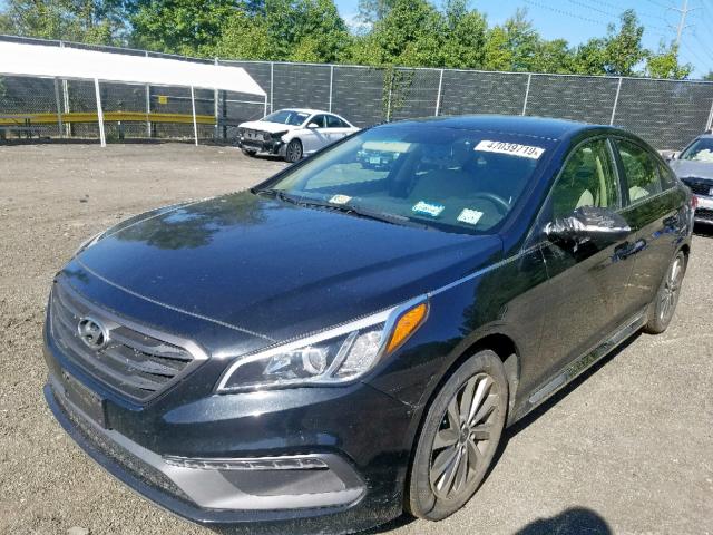 5NPE34AF1GH427305 - 2016 HYUNDAI SONATA SPO BLACK photo 2