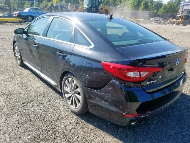 5NPE34AF1GH427305 - 2016 HYUNDAI SONATA SPO BLACK photo 3