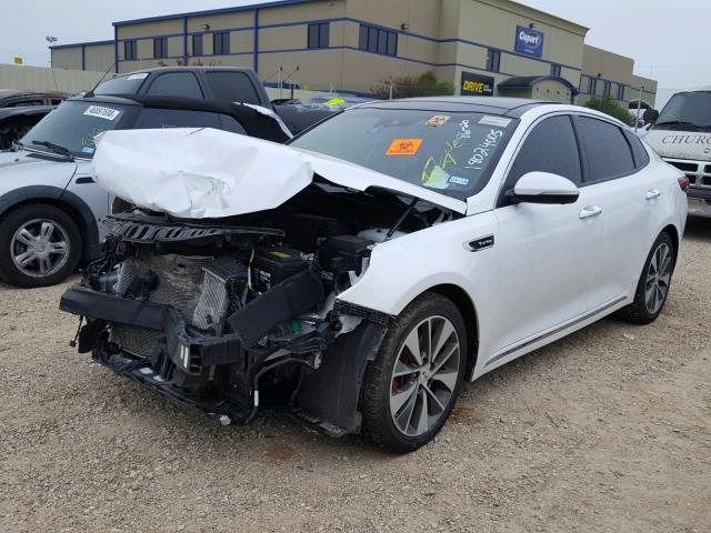 5XXGV4L29GG015285 - 2016 KIA OPTIMA SXL WHITE photo 2