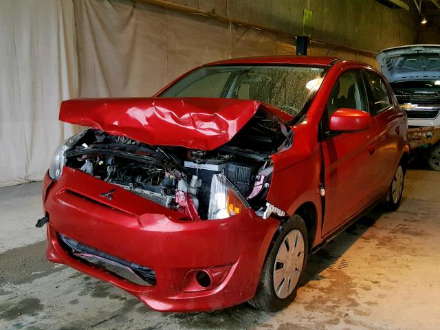 ML32A3HJ9FH033466 - 2015 MITSUBISHI MIRAGE DE MAROON photo 2