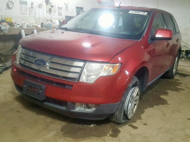 2FMDK48C78BA18132 - 2008 FORD EDGE SEL RED photo 2