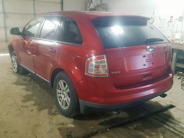 2FMDK48C78BA18132 - 2008 FORD EDGE SEL RED photo 3