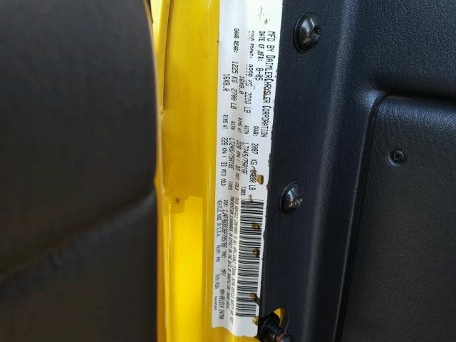 1J4FA69S36P705786 - 2006 JEEP WRANGLER / YELLOW photo 10