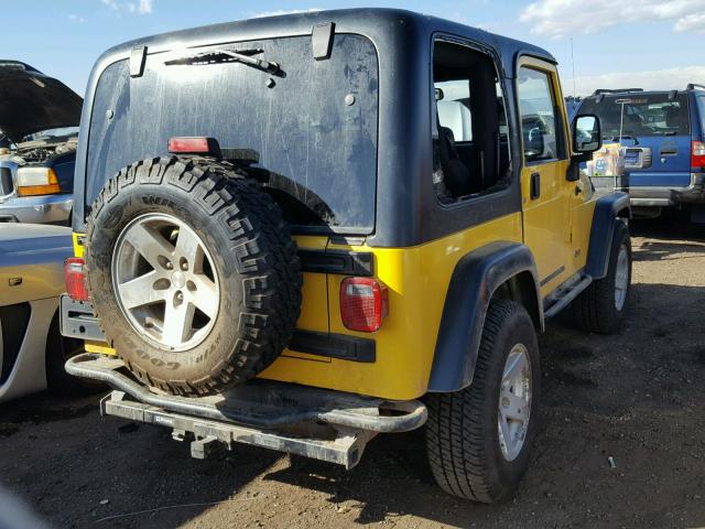 1J4FA69S36P705786 - 2006 JEEP WRANGLER / YELLOW photo 4