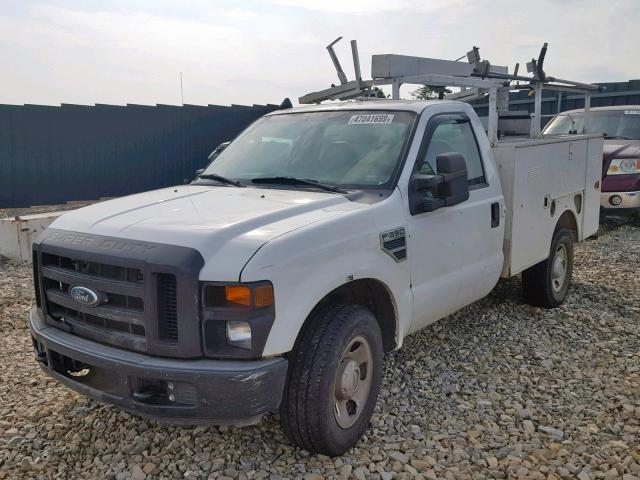 1FD3F30508EE39346 - 2008 FORD F350 SRW S WHITE photo 2