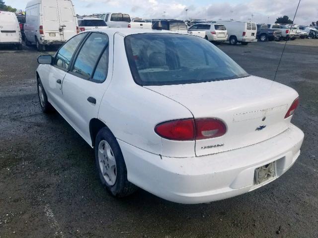 1G1JC524017169350 - 2001 CHEVROLET CAVALIER B WHITE photo 3