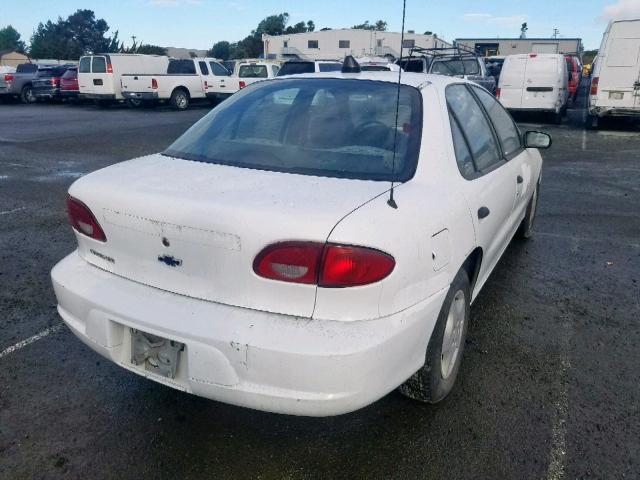 1G1JC524017169350 - 2001 CHEVROLET CAVALIER B WHITE photo 4