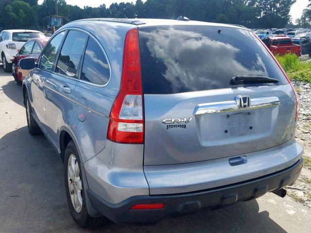 5J6RE38729L032756 - 2009 HONDA CR-V EXL BLUE photo 3