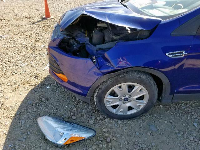 1FMCU0F74EUA70313 - 2014 FORD ESCAPE S BLUE photo 9