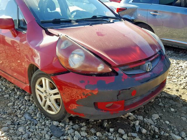 JHMGD38607S018685 - 2007 HONDA FIT S 红色 照片 9