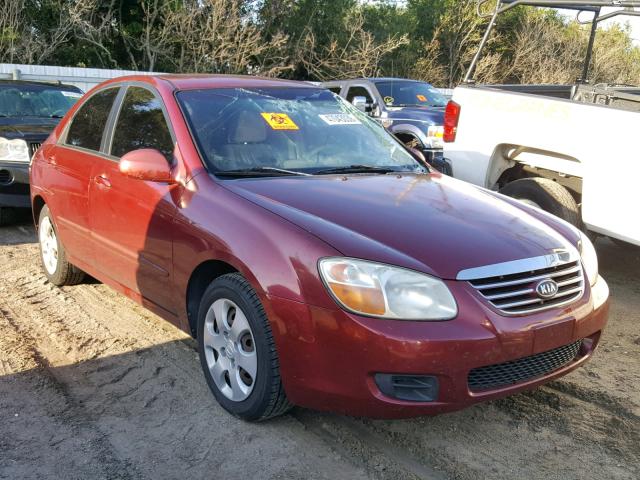 KNAFE121375445365 - 2007 KIA SPECTRA EX BURGUNDY photo 1