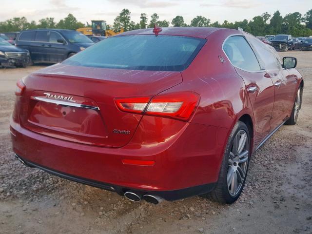 ZAM57XSA2F1138668 - 2015 MASERATI GHIBLI BURGUNDY photo 4