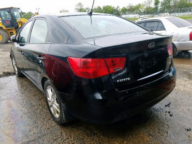 KNAFU4A26C5480684 - 2012 KIA FORTE EX BLACK photo 3