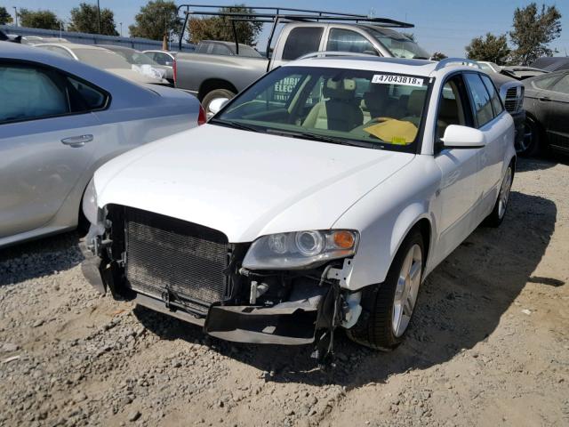 WAUKF98E97A083375 - 2007 AUDI A4 2.0T AV WHITE photo 2