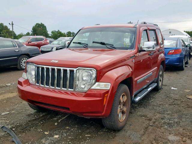 1J8GN28K08W287231 - 2008 JEEP LIBERTY SP MAROON photo 2