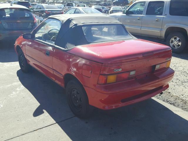 JG1MR3367MK609825 - 1991 GEO METRO LSI RED photo 3