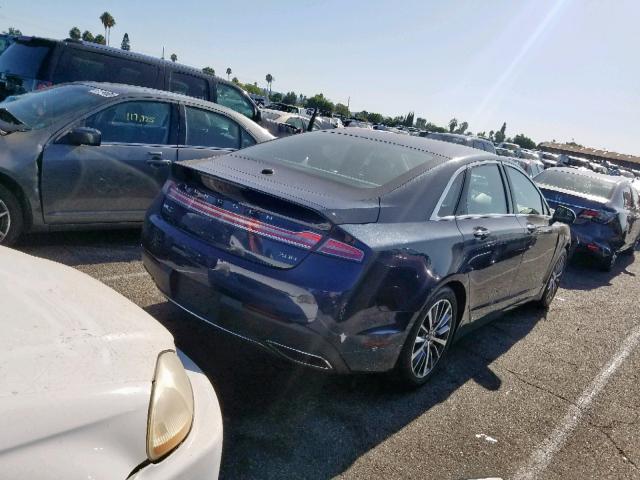 3LN6L5KU5HR636659 - 2017 LINCOLN MKZ HYBRID BLUE photo 4