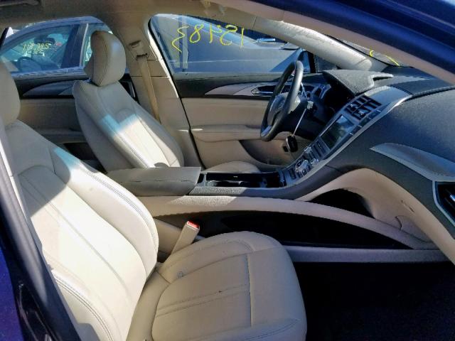 3LN6L5KU5HR636659 - 2017 LINCOLN MKZ HYBRID BLUE photo 5