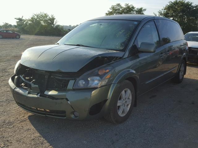 5N1BV28U04N319058 - 2004 NISSAN QUEST S GREEN photo 2