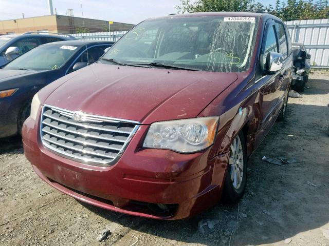 2A8HR54PX8R842531 - 2008 CHRYSLER TOWN & COU RED photo 2