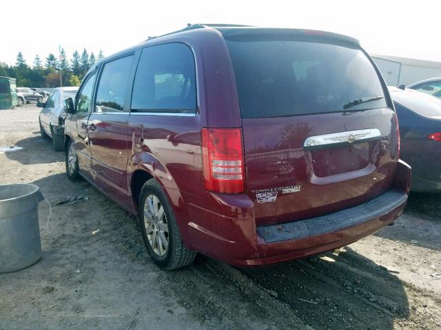 2A8HR54PX8R842531 - 2008 CHRYSLER TOWN & COU RED photo 3