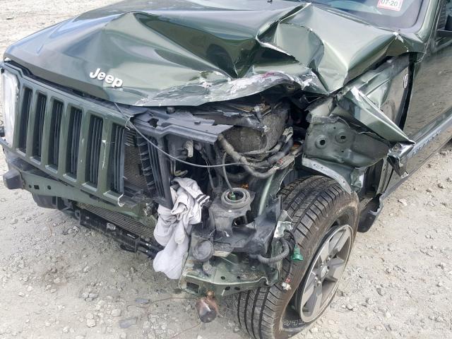 1J8GN28K88W218254 - 2008 JEEP LIBERTY SP GREEN photo 9