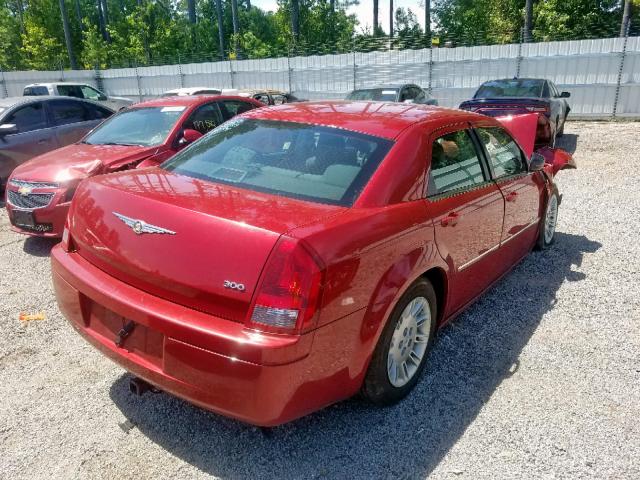 2C3KA43R17H869563 - 2007 CHRYSLER 300 RED photo 4