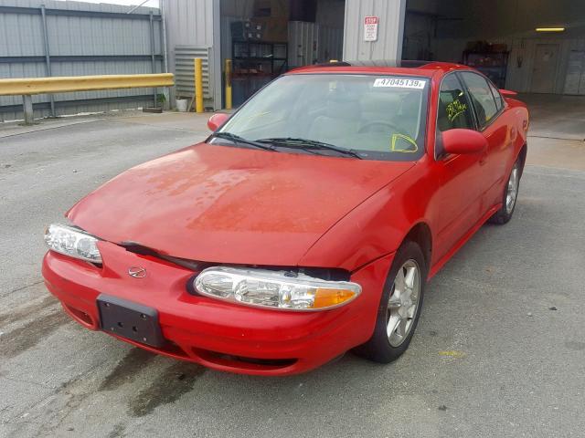 1G3NF52E7YC335146 - 2000 OLDSMOBILE ALERO GLS RED photo 2