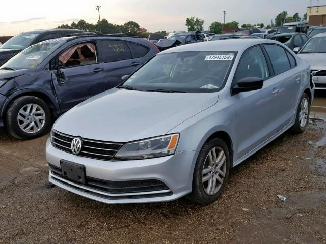 3VW2K7AJ8FM217396 - 2015 VOLKSWAGEN JETTA BASE SILVER photo 2