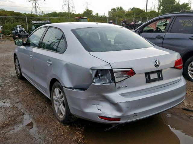 3VW2K7AJ8FM217396 - 2015 VOLKSWAGEN JETTA BASE SILVER photo 3