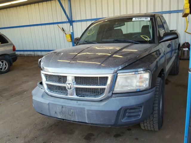 1D7HW32K08S554081 - 2008 DODGE DAKOTA SXT CHARCOAL photo 2