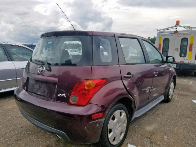 JTKKT624850110779 - 2005 TOYOTA SCION XA PURPLE photo 4