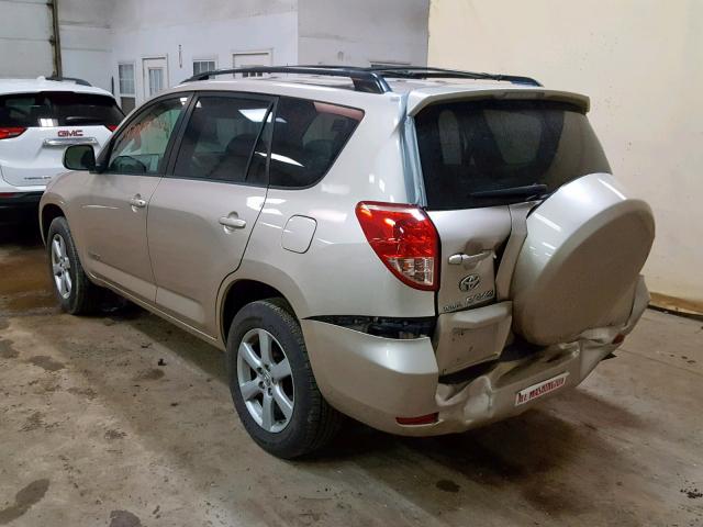 JTMZD31V676045961 - 2007 TOYOTA RAV4 LIMIT BEIGE photo 3