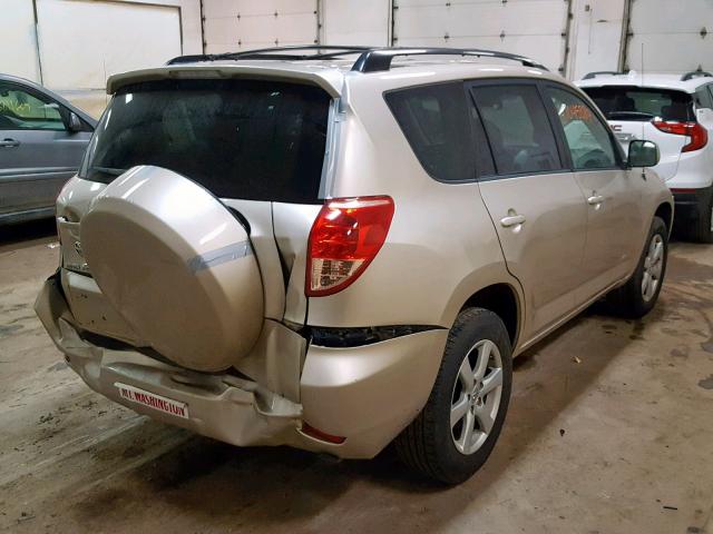 JTMZD31V676045961 - 2007 TOYOTA RAV4 LIMIT BEIGE photo 4