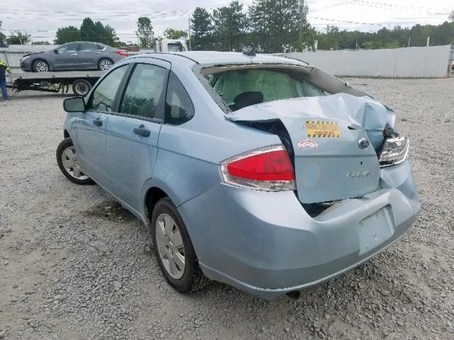 1FAHP34N18W301008 - 2008 FORD FOCUS S/SE BLUE photo 3