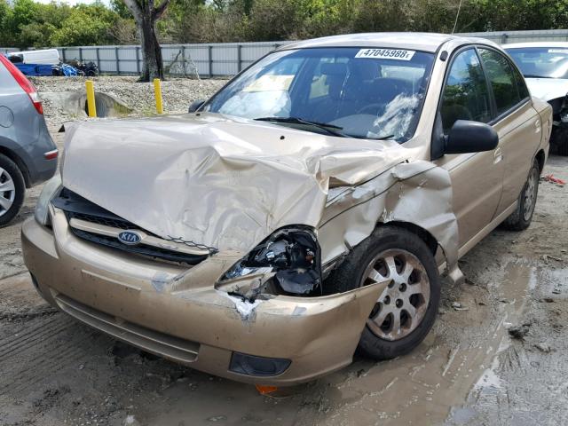 KNADC125836214126 - 2003 KIA RIO GOLD photo 2