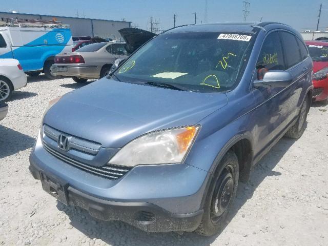 JHLRE48737C014150 - 2007 HONDA CR-V EXL BLUE photo 2