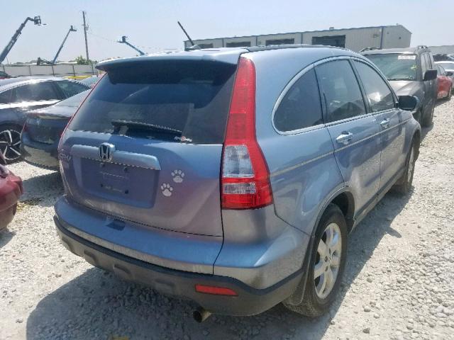 JHLRE48737C014150 - 2007 HONDA CR-V EXL BLUE photo 4