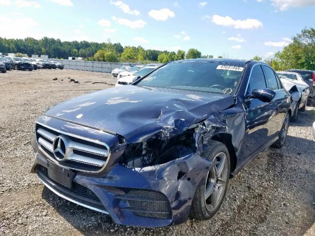 WDDZF4KB6HA056984 - 2017 MERCEDES-BENZ E 300 4MAT BLUE photo 2