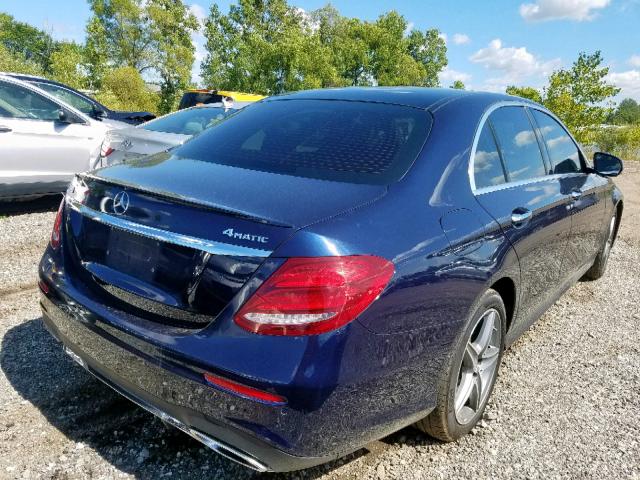 WDDZF4KB6HA056984 - 2017 MERCEDES-BENZ E 300 4MAT BLUE photo 4