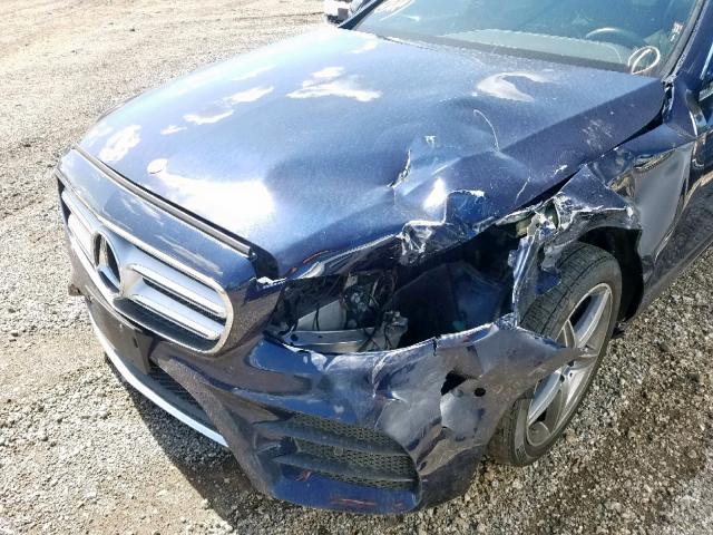 WDDZF4KB6HA056984 - 2017 MERCEDES-BENZ E 300 4MAT BLUE photo 9