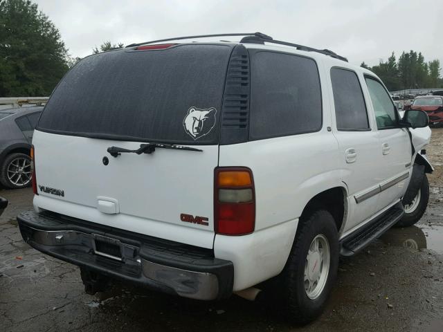 1GKEC13T81R211795 - 2001 GMC YUKON WHITE photo 4