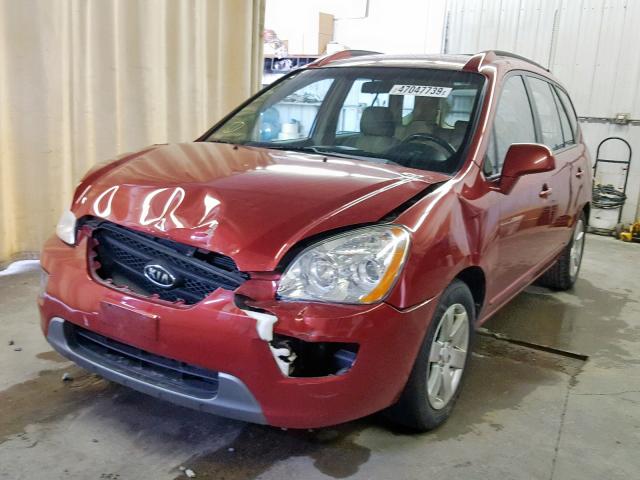 KNAFG526577072332 - 2007 KIA RONDO LX RED photo 2